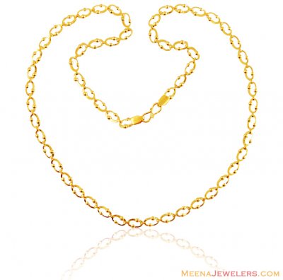 Fancy Ladies 20 in Gold Chain 22k ( 22Kt Long Chains (Ladies) )
