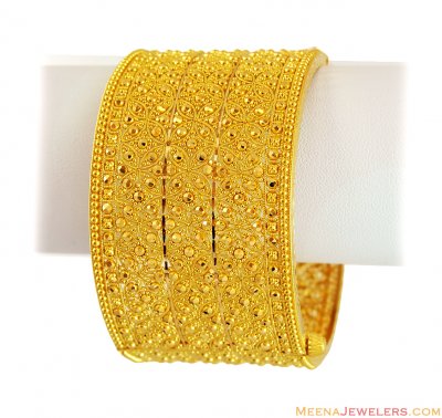 22K Designer Filigree Wide Kada ( Kadas )