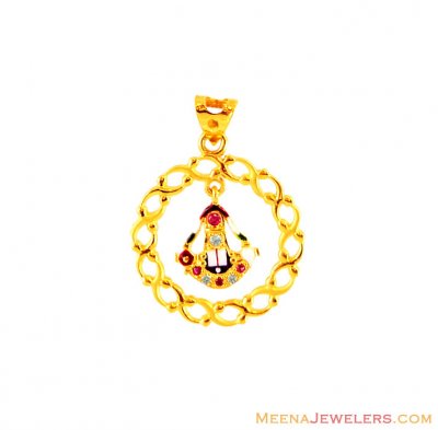 22k Gold Lord Balaji Pendant ( Ganesh, Laxmi and other God Pendants )