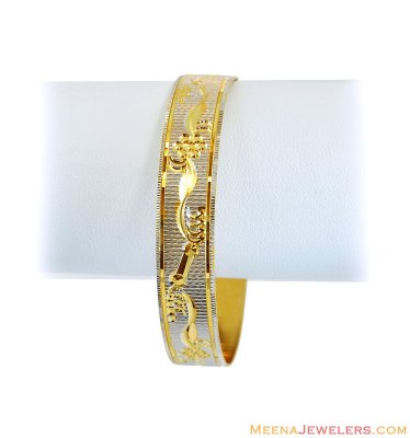 22K Gold 2 Tone Bangle (1 PC) ( Two Tone Bangles )