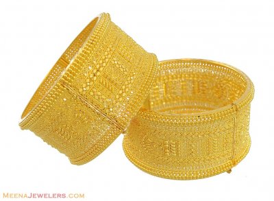 22K Exclusive Filigree Wide Kada(2) ( Kadas )