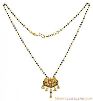 Fancy Meenakari Mangalsutra 22K   ( MangalSutras )