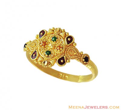 22Kt Gold Fancy Ring ( Ladies Gold Ring )