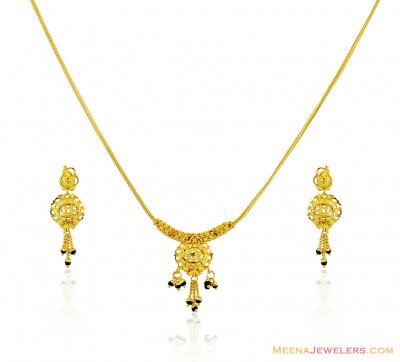 22k Gold Fancy Dokia Style Set  ( Light Sets )