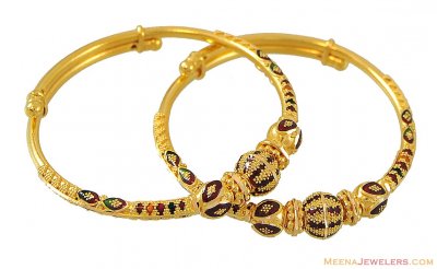 Indian Meenakari Bangles (22 Karat) ( Baby Bangles )