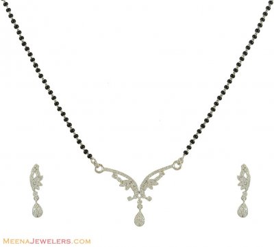 18k White Gold Mangalsutra Set  ( Gold Mangalsutra Sets )