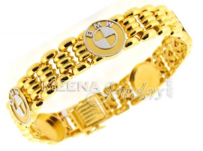 22 Kt Gold Mens Bracelet(BMW Symbol) ( Men`s Bracelets )