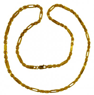 22k Gold Mens Cartier Rope Chain ( Men`s Gold Chains )