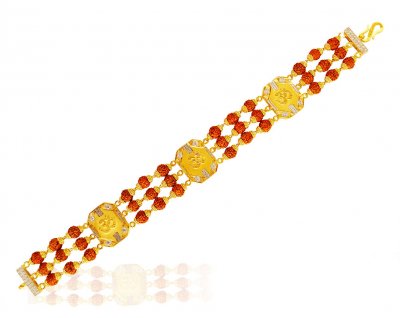 Rudraksh 22K Gold Bracelet ( Men`s Bracelets )