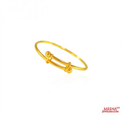 22Kt Gold Kids Kada 1PC ( Baby Bangles )