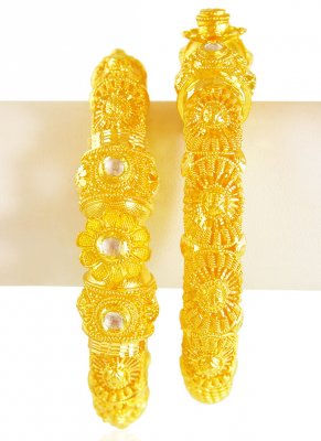 22 Karat Gold Pipe Kadas Pair ( Kadas )