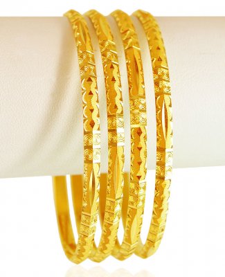 22 Karat Gold Bangles Set (4 PC) ( Set of Bangles )