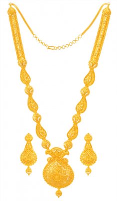 22Kt Gold Long Necklace Set ( 22 Kt Gold Sets )