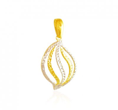 22 Karat Gold Two Tone Pendant ( Fancy Pendants )