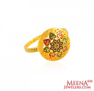 22K Gold Fancy  Ring ( Ladies Gold Ring )