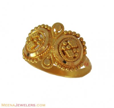 22k Baby Girl Gold Ring  ( 22Kt Baby Rings )