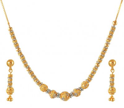 Gold TwoTone Necklace Set ( Light Sets )