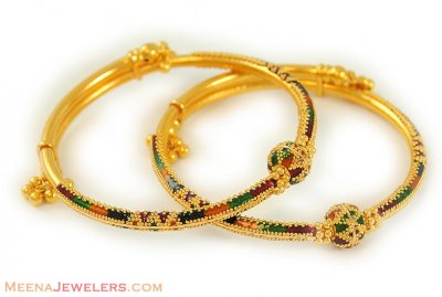 Meenakari Baby Bangles(22k) ( Baby Bangles )