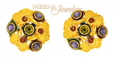 22Kt Gold Earrings (Tops) ( 22 Kt Gold Tops )