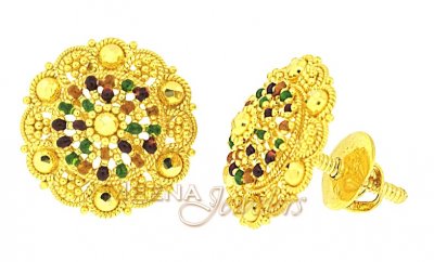 Gold Tops with enamel work ( 22 Kt Gold Tops )