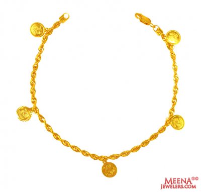 22k Gold Hanging Bracelet ( Ladies Bracelets )