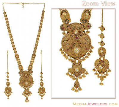 Bridal Antique Necklace Set(22k) ( Bridal Necklace Sets )