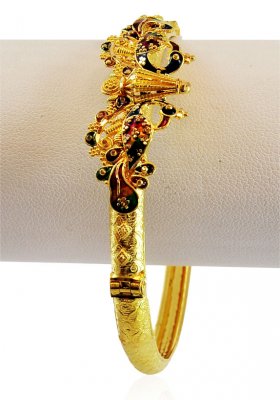 22K Gold Meenakari Peacock Kada ( Kadas )