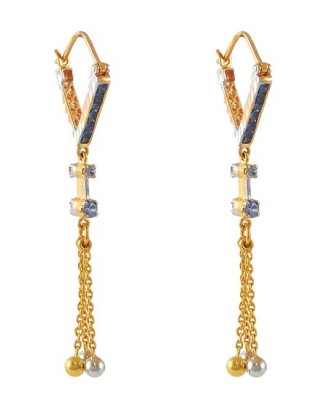 22K Fancy Hoop Earrings ( 22Kt Gold Fancy Earrings )