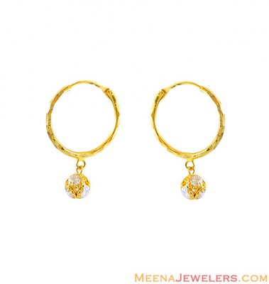 22k Gold Bali (Earrings) ( Hoop Earrings )