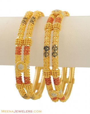 22K Tricolor Bangle (1 Pc only) ( Kadas )
