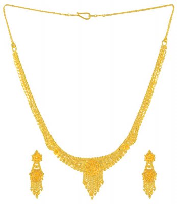 Gold Filigree Necklace Set ( Light Sets )