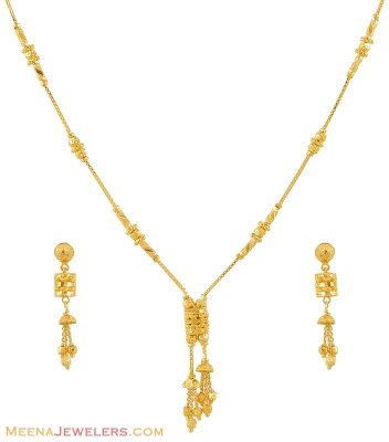 22kt Gold Necklace Set  ( Light Sets )