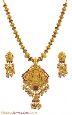 Gold Necklace Set (Temple Jewelry) ( Antique Necklace Sets )