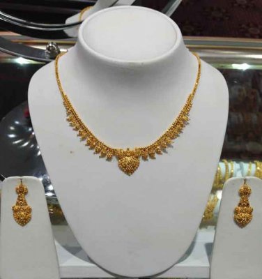 22K Gold Necklace Set ( Light Sets )