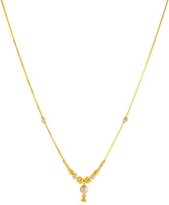 22K Gold 2 tone Dokia chain ( 22Kt Gold Fancy Chains )