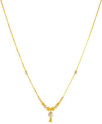 22K Gold 2 tone Dokia chain ( 22Kt Gold Fancy Chains )