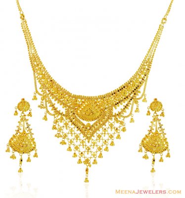 22k Exclusive Necklace Set  ( 22 Kt Gold Sets )