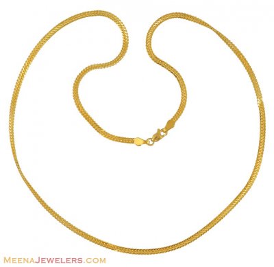 22K Mens Gold Chain (20 Inch) ( Plain Gold Chains )