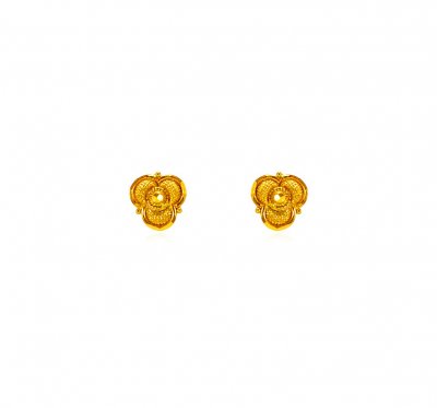 22 kt Gold Earrings ( 22 Kt Gold Tops )