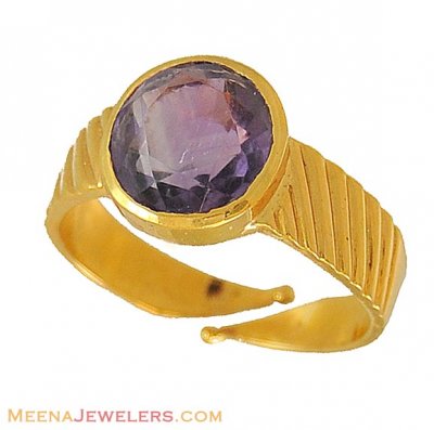 Amethyst Birthstone Ring (22K Gold) ( Astrological BirthStone Rings )