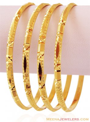 Gold Bangles Set (2 PC) ( Set of Bangles )