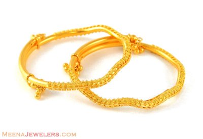 22kt Wavy bangle ( Baby Bangles )