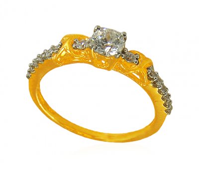 22k Gold Designer Ring  ( Ladies Signity Rings )