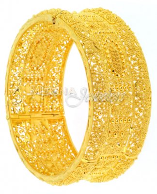 22Kt Gold Filigree Work Kada ( Kadas )