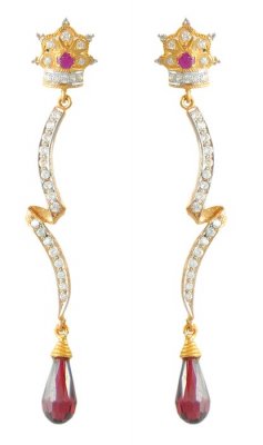 Fancy Two Tone Earrings ( Exquisite Earrings )