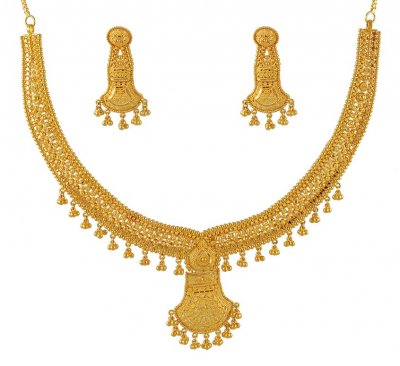 22K Gold Necklace Set ( 22 Kt Gold Sets )