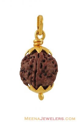 Gold Pendant with Rudraksha ( Om Pendants )