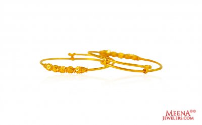 22k Gold Kids Kada (1PC) ( Baby Bangles )