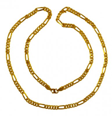 22Kt Gold Figaro Chain ( Men`s Gold Chains )
