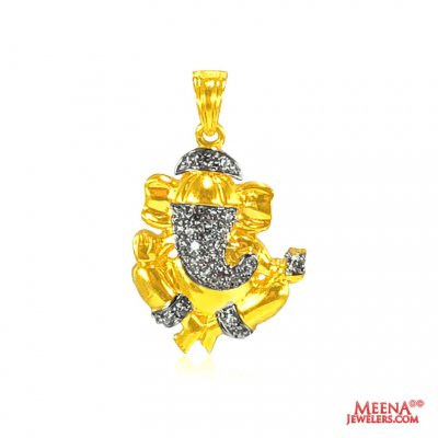 Ganesh Pendant (22K Gold) ( Ganesh, Laxmi and other God Pendants )